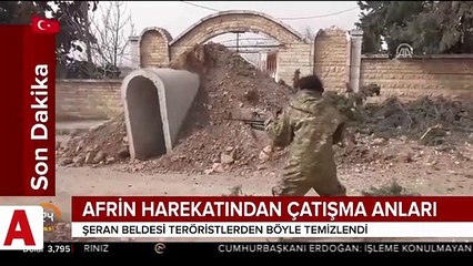TSK ve ÖSO Şeran belde merkezini ele geçirdi... Çatışma anları kamerada