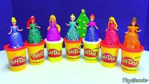 7 Quick and Easy Play Doh Christmas Dresses for Disney Princesses Elsa Anna