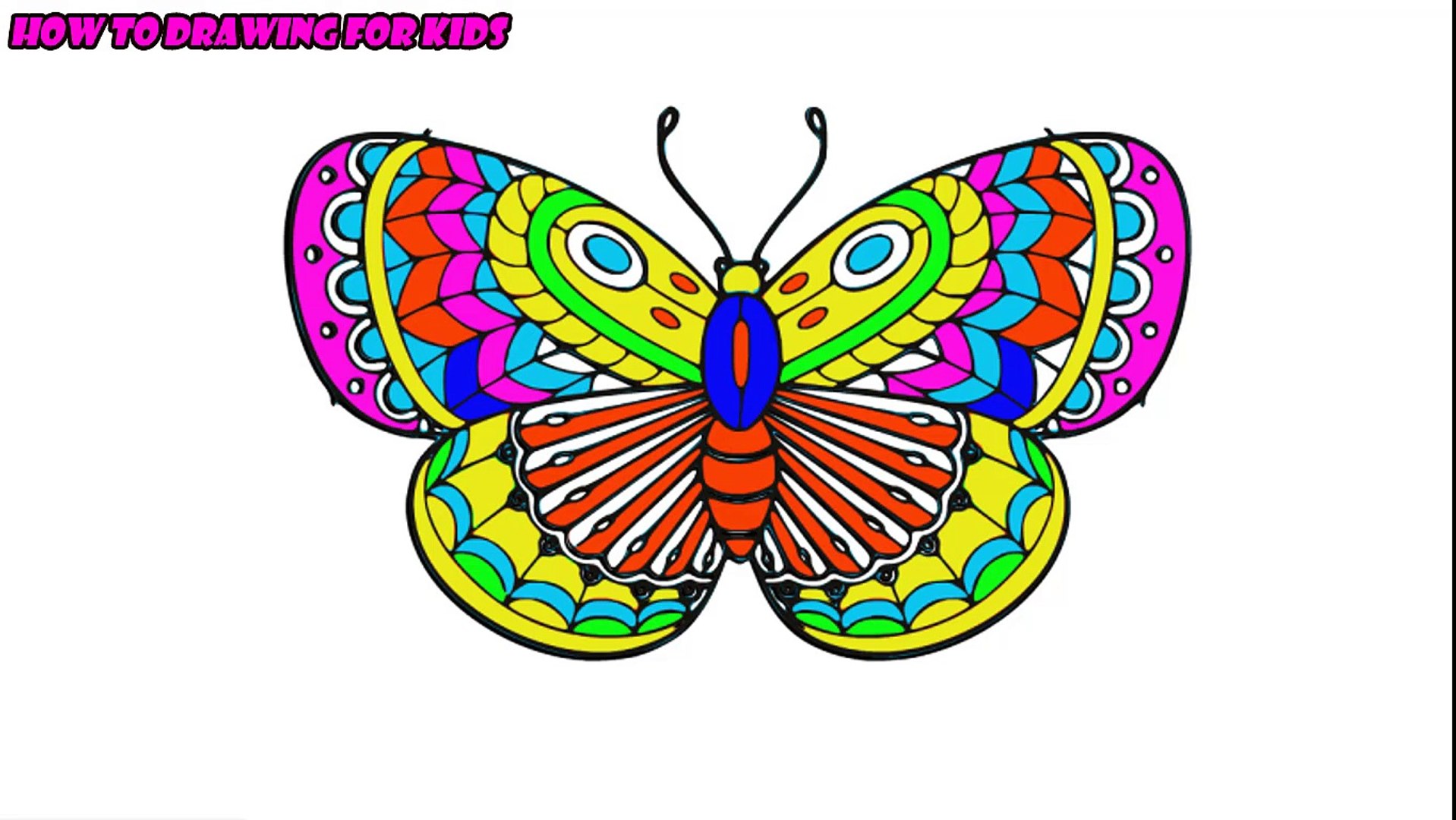 Butterfly Drawings With Color For Kids