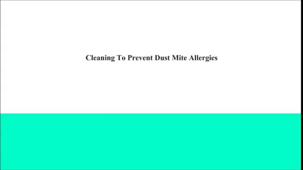 Cleaning To Prevent Dust Mite Allergies - extrememaids