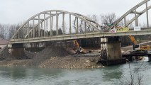 Destruction du pont de Saint-Quentin-sur-Isère