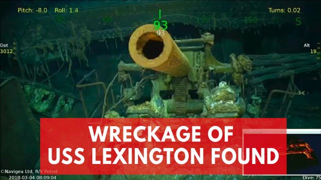 Wreckage of USS Lexington, sunk during WWII, found in Coral Sea