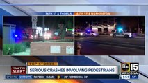 Police investigating three crashes involving pedestrians on Phoenix streets