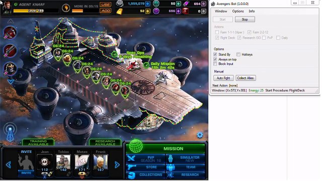 Marvel Avengers Alliance CP FARMING - FREE BOT