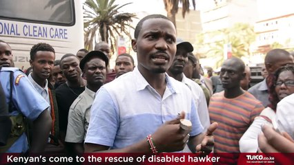 Kenyan's defend disabled hawker arrested by police