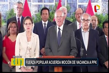 Fuerza Popular acordó moción de vacancia a presidente Kuczynski
