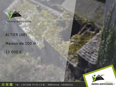 Maison A vendre Altier 100m2 + Terrain 247m2