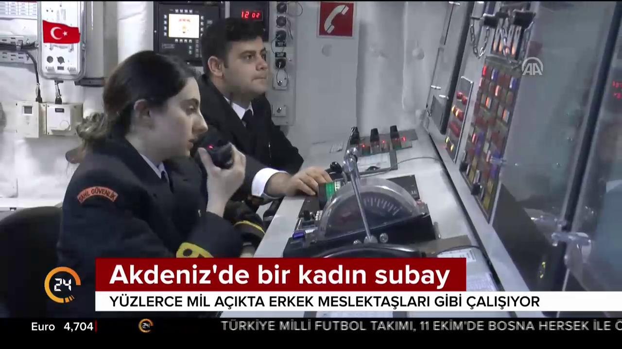 Akdeniz'de bir kadın subay