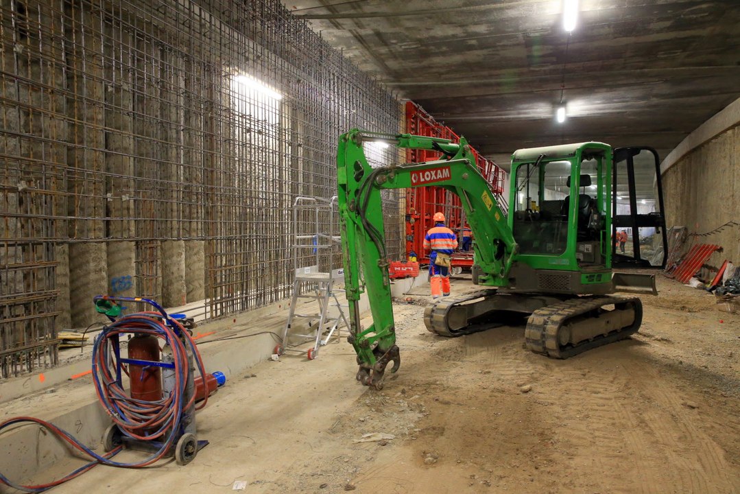 [Décembre 2016] Tunnel sous la gare de Mulhouse: le terrassement en vidéo