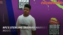 NFL's Sterling Shepard Marries Model Chanel Iman