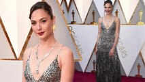Hot metal! Gal Gadot looks elegant in 1920s-inspired silver Givenchy gown on Oscars red carpet