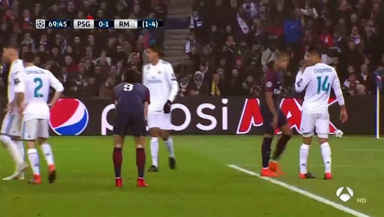 Edinson Cavani Goal HD -  Paris SG1-1 Real Madrid 06.03.2018