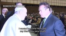 Arnold Schwarzenegger thanks Pope Francis for his work for climate change