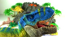 Dinozor isimlerini öğrenin Dinozor oyuncakları - çocukların bebekleri Jurassic World öğreniyor