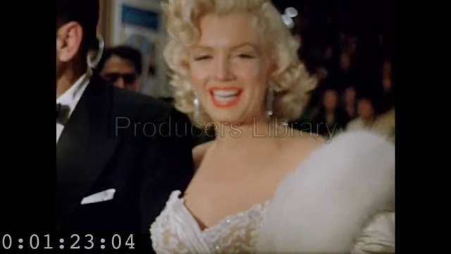 Marilyn Monroe at the Premiere How To Marry a Millionaire [1953 Color video]