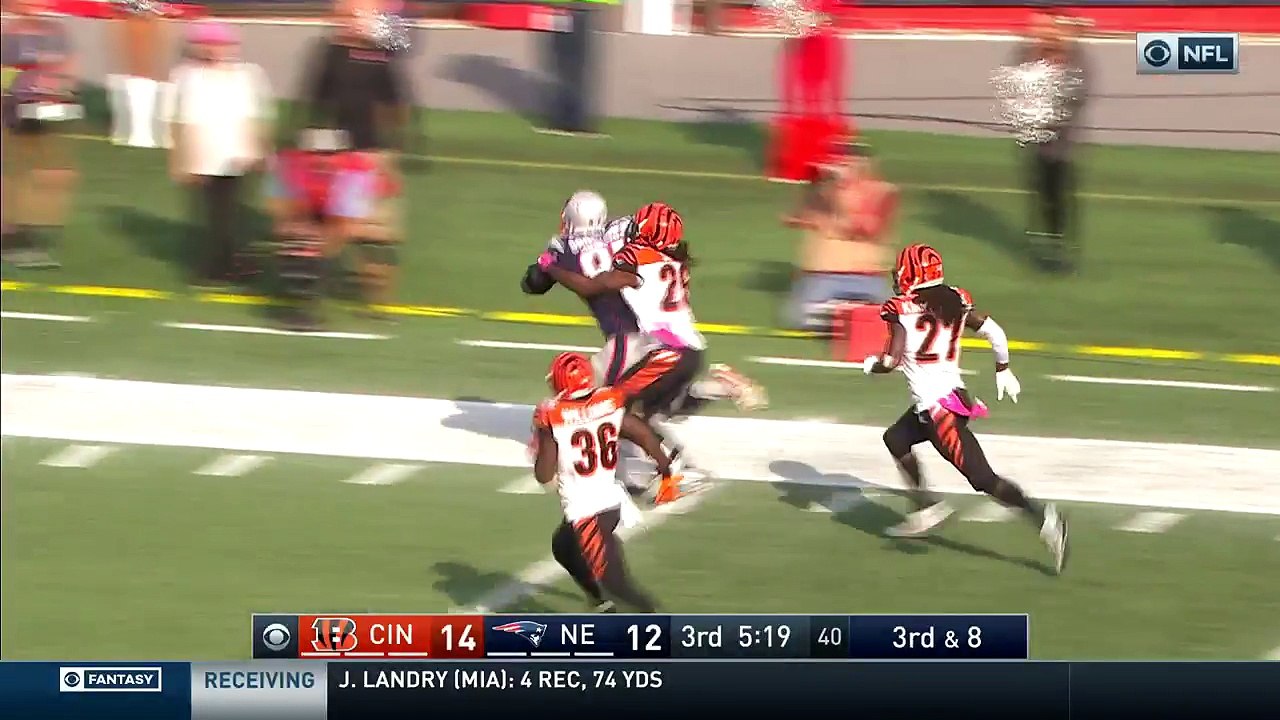 2016 - Tom Brady connects with Rob Gronkowski for 38 yards