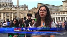 A Franciscan Youth group attends Pope Francis' general audience