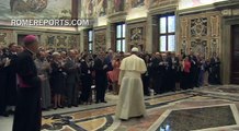 Pope Francis explains the purpose of the Synod to a group of families