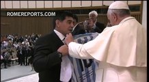 Soccer legend, Maradona visits Vatican, hugs Pope Francis | Pope