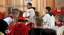 Pope Francis celebrates Mass at the Cenacle