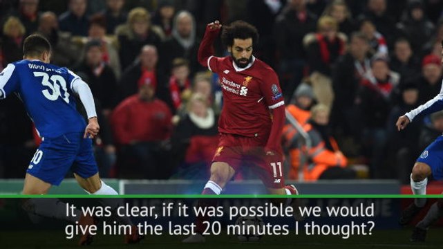 Salah avoided extra training with 'lively' cameo - Klopp