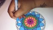 Como dibujar mandala simple a color , paso a paso | how to draw simple colored mandala step by step