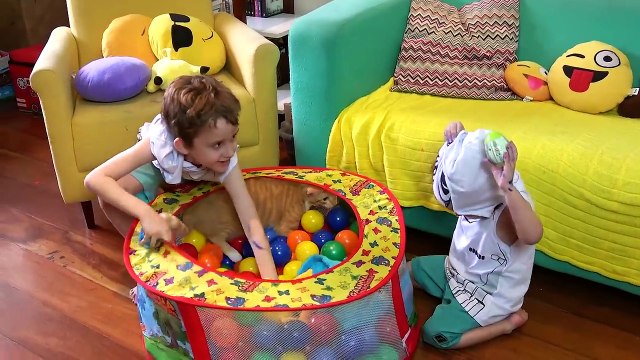 Galinha Pintadinha Piscina de Bolinhas | Paulinho e Toquinho Caçando Ovos e Brincando