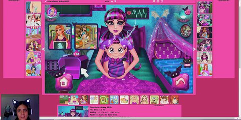 DRACULAURA BABY BIRTH // Monster High Flash Games