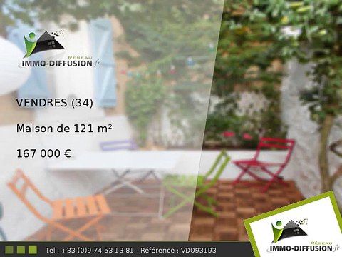 Maison A vendre Vendres 121m2 - Centre ville