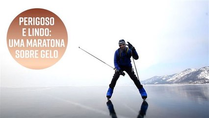Espetacular e muito perigoso: uma maratona sobre gelo
