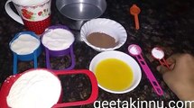 Eggless chocolate cake in pressure cooker/without condense milk and vanilla extr