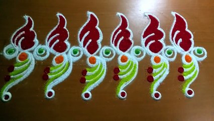 Easy Rangoli Border || Navaratri Special Rangoli Border #4 || by ArTBooK.