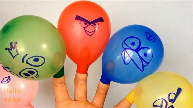 Five Hello Kittys Finger Song, Learn colors wet Balloons Compilation | TOP Children Nursery song