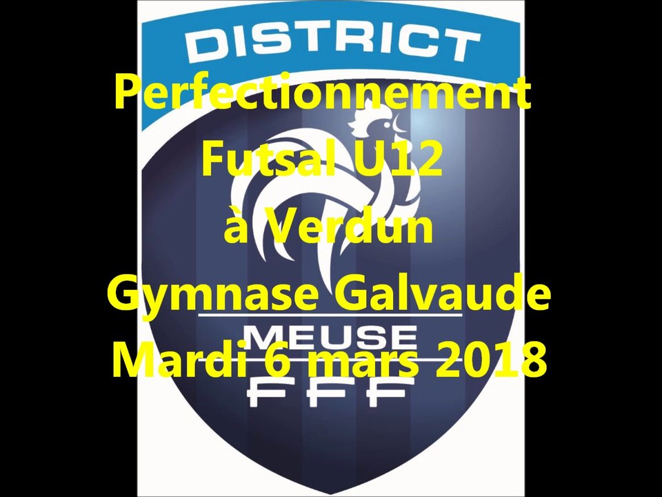 Perfectionnement Futsal U12 - 6 mars 2018 à Verdun - District Meusien de Football