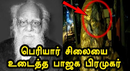 Video herunterladen: தந்தை பெரியார் சிலையை உடைத்த பாஜக பிரமுகர்- வீடியோ