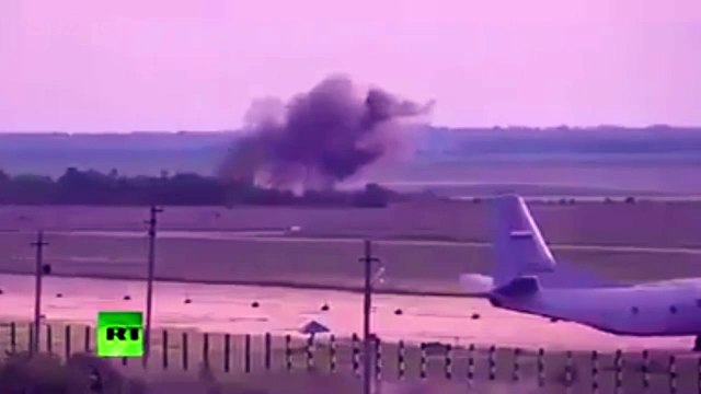 Rus uçağının düşme anı görüntülendi