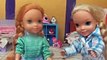 Elsia and Annia Toddlers Tooth Fairy - First Wiggly Tooth! Brushing Teeth Night Routine Barbie Dolls