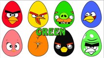 Angry Birds Eggs Coloring Pages For Learn Colors - Angry Birds Easter Eggs Coloring Compilations.