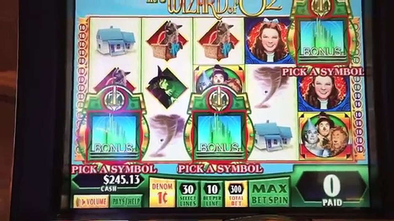 Wizard of Oz Slot Machine Bonus-Max Bet