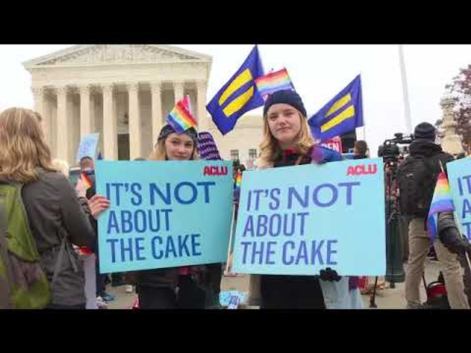 US Supreme Court hears 'gay wedding cake' case