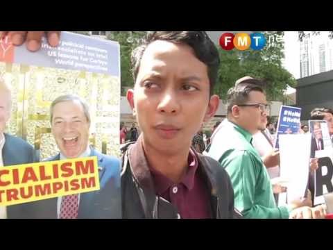 Indonesians protest 'clown' Trump's Muslim ban