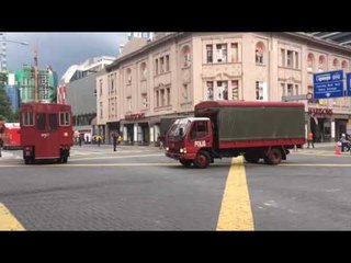 FRU truck starting to leave the area