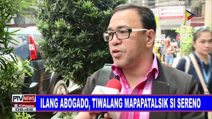 #PTVNEWS: Ilang abogado, tiwalang mapapatalsik si Sereno