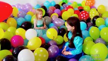 Rainbow Wet Water Balloons - Learn colours Finger Nursery Balloon songs Compilation