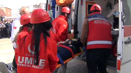 Deprem tatbikatında 'Komando Yemini'