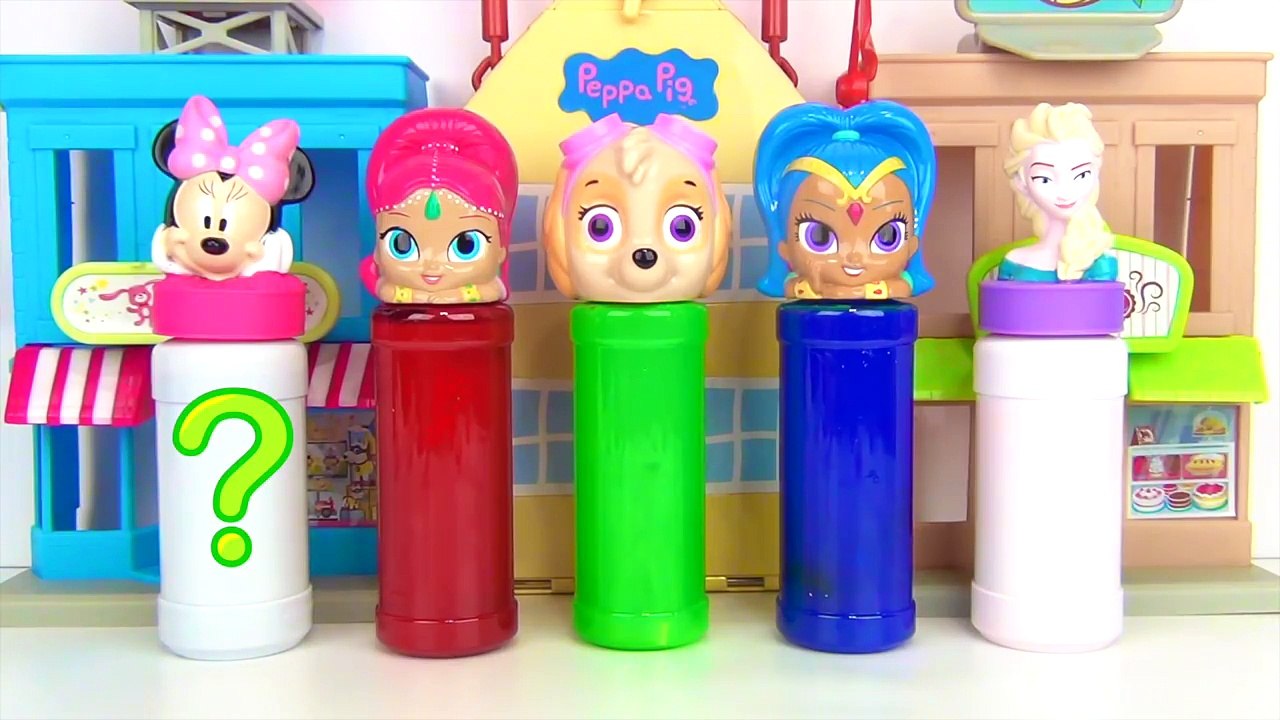 Slime Toy Surprises: Shimmer, Shine, Minnie Mouse & Elsa
