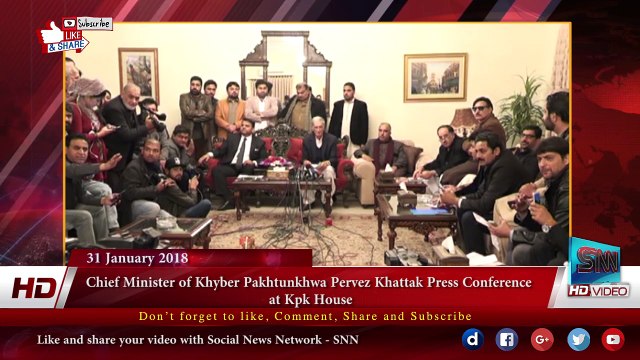Chief Minister of Khyber Pakhtunkhwa Pervez Khattak Press Conference at Kpk House