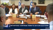i24NEWS DESK | Netanyahu: continue term to 2019 or elections | Wednesday, March 7th 2018
