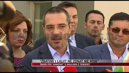 Tahiri për “kamerat” e anulimin e tenderit - News, Lajme - Vizion Plus