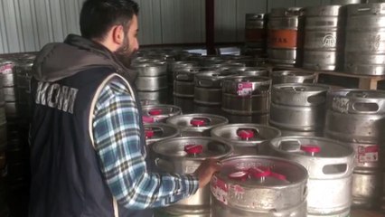 Sahte bandrollü bira operasyonu - İSTANBUL